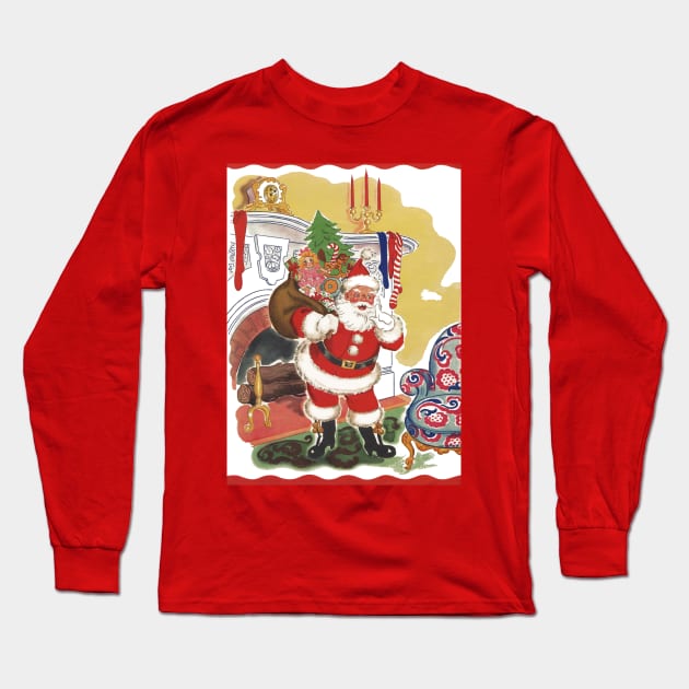 Twas the Night Before Christmas Long Sleeve T-Shirt by MasterpieceCafe